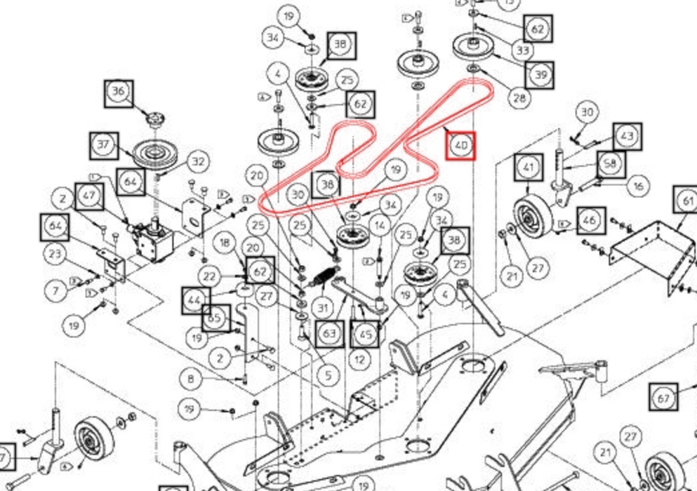 Mahindra OEM AME012763 V-Belt for 60" Deck